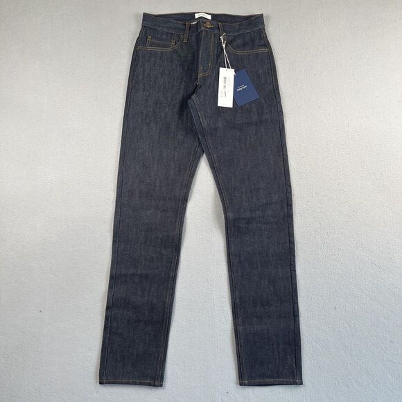 NWT‎ Saturdays NYC Charlie Skinny Slim Fit Raw Indigo Mid Rise Denim Jeans 29x32 - Picture 1 of 16